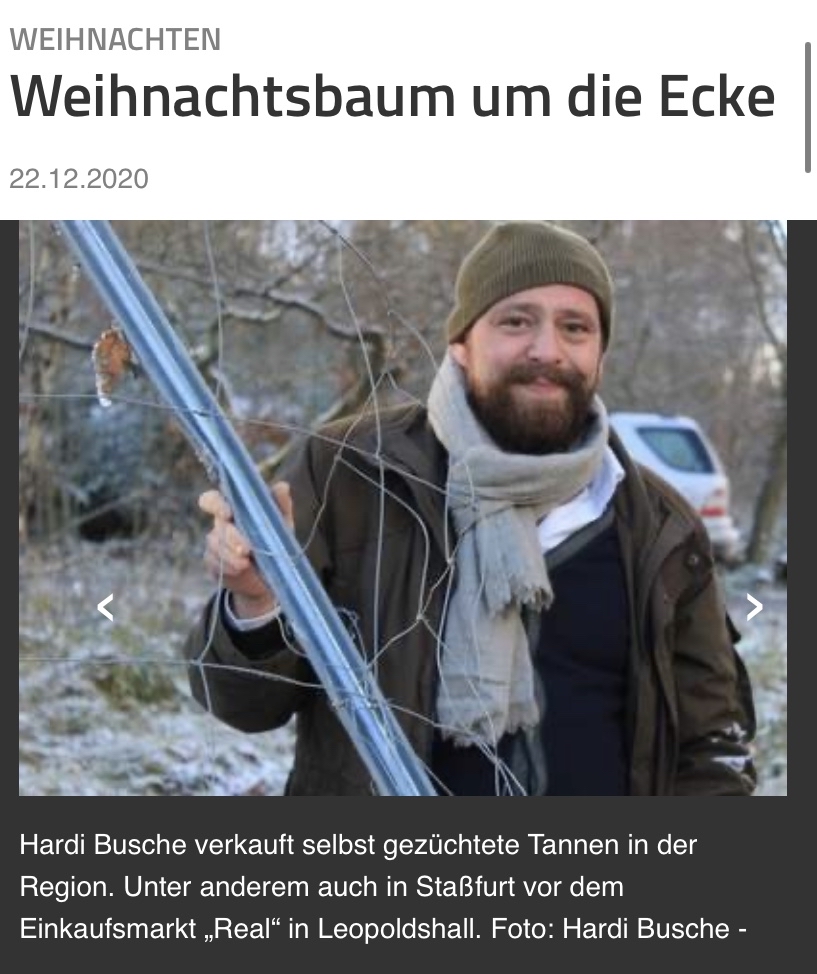 Geschenkte Weihnachtsbäume machen doppelt Freude